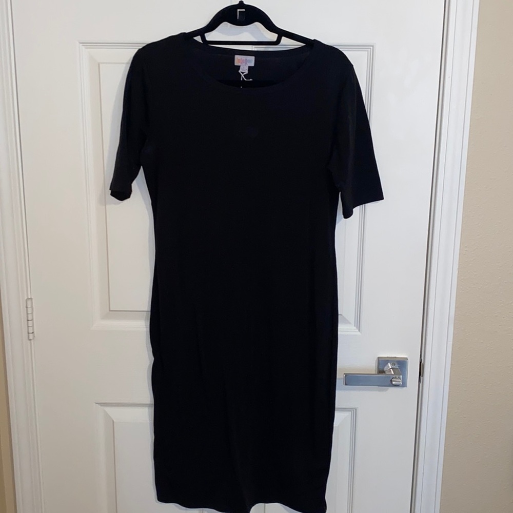 Black LuLaRoe Julia dress (Unicorn)